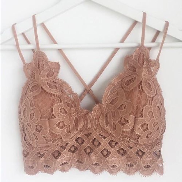 >>LAST<< Lena Crochet Lace Bralette - Mocha - Picture 4 of 4